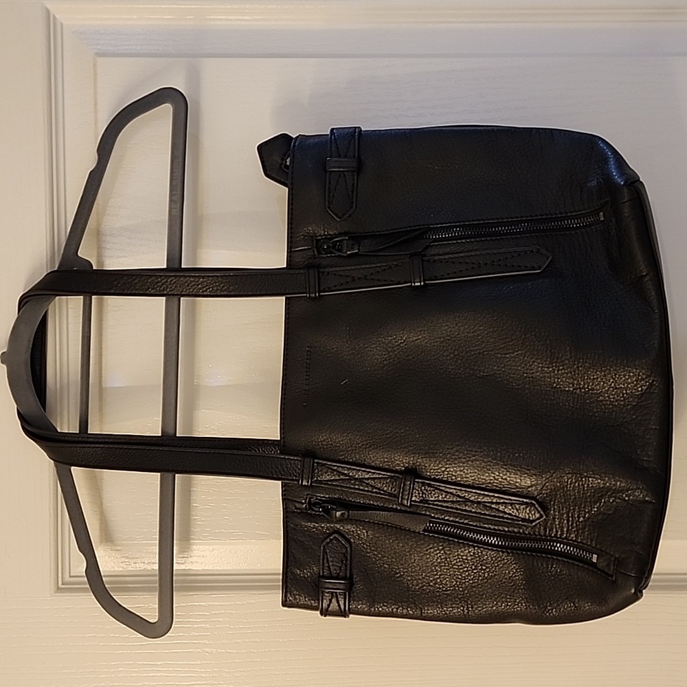 Aimee Kestenberg City Slicker Tote Bag, Black Pebbled Leather